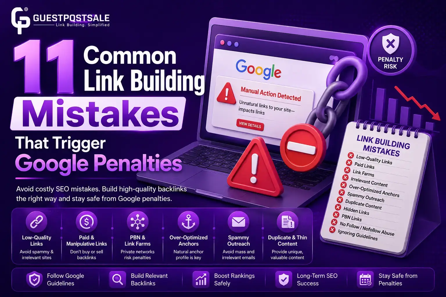 11 Common Link Building Mistakes That Trigger Google Penalties